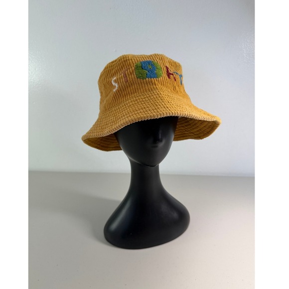 Story mfg. Brew‎ Hat Mustard Yellow 100% Organic Cotton Corduroy Bucket Hat OS